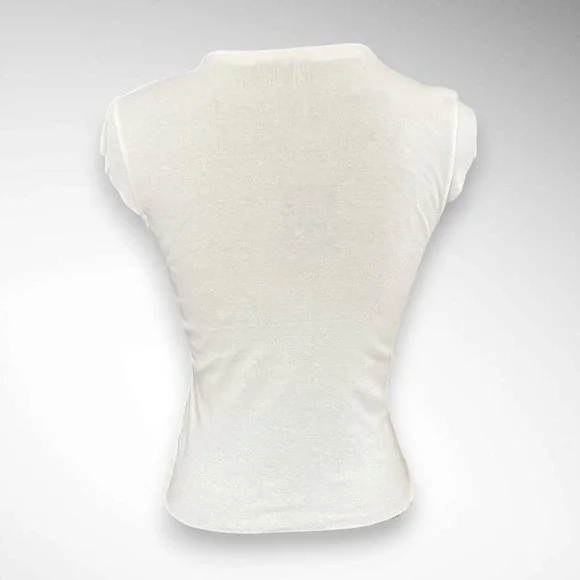 THREADS ON 9TH White Don't Wake the Dreamer Short Sleeve Baby Tee Small | NWOT - Picture 4 of 5